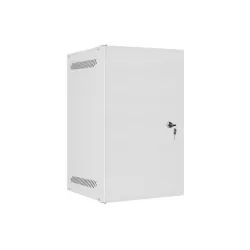 Szafa instalacyjna Rack wisząca 10" 9U 280x310mm szara Lanberg (flat pack) drzwi metalowe