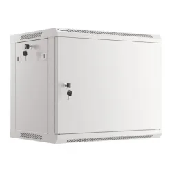 Szafa instalacyjna Rack wisząca 19" 9U 600x450 szara drzwi metalowe Lanberg (flat pack)