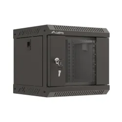 Szafa instacyjna Rack Lanberg Wisząca 10" 4U 300x300 Drzwi Przeszkolone (flat pack) Czarna