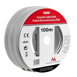Kabel koncentryczny Maclean MCTV-572 satelitarny, antenowy 1.0CCS RG6 100m