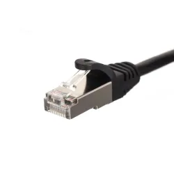 Patchcord RJ45, kat. 6 FTP F/UTP, 1m, Netrack, czarny Patchcord RJ45, kat. 6 FTP F/UTP, 1m, Netrack, czarny
