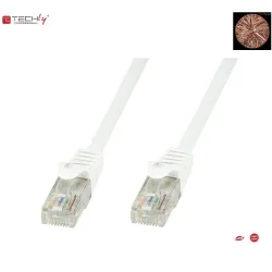 Patchcord 100% miedź TechlyPro Cat.6 U/UTP, 2m, biały