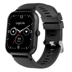 Smartwatch LogiLink SW0001B ekran dotykowy LCD 1,83", BT 5.2, IP68, czarny