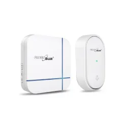 Dzwonek bezprzewodowy Greenblue GB210 kinetyczny bezbateryjny ECO 52 melodie biały zasięg 150m, 230V IP44