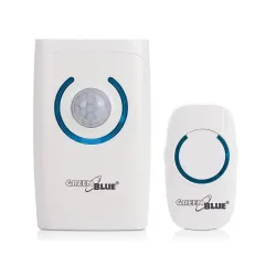 Dzwonek bezprzewodowy GreenBlue GB110 4w1 36 melodii 150m  - dzwonek, alarm, czujnik ruchu, latarka