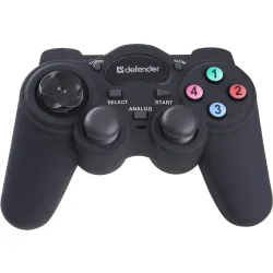 Gamepad przewodowy Defender GAME RACER, tryb turbo, efekt wibracji, USB/PS2/PS3