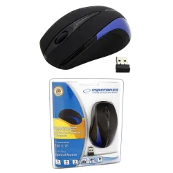 Mysz bezprzewodowa Esperanza optyczna ANTARES EM101B czarno-niebieska
