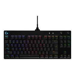 Klawiatura przewodowa Logitech G PRO GX Blue RGB USB US czarna