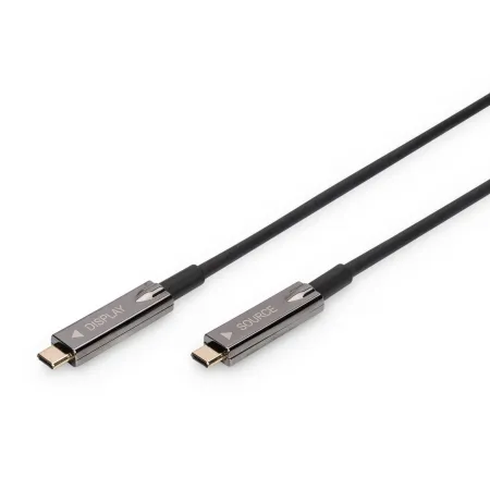 Kabel DIGITUS połączeniowy hybrydowy AOC Audio-Video 4K60Hz USB Typ C - Typ C (DP Alternate Mode) M/M 20m