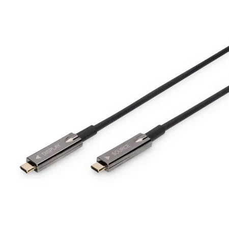 Kabel DIGITUS połączeniowy hybrydowy AOC Audio-Video 4K60Hz USB Typ C - Typ C (DP Alternate Mode) M/M 15m