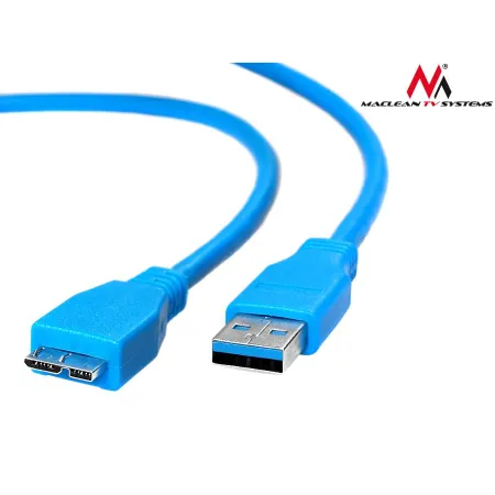 Kabel USB 3.0 Maclean MCTV-736 USB 3.0 A (M) - Micro USB 3.0 B (M) niebieski, 1m