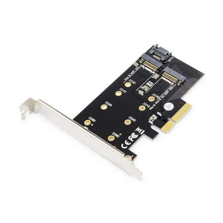 Karta rozszerzeń (Kontroler) DIGITUS M.2 NGFF/NVMe SSD PCIe 3.0 SATA  80, 60, 42, 30 mm