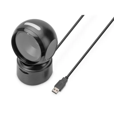 Czytnik kodów kreskowych DIGITUS przewodowy stacjonarny USB-A 1.4m, 1D i 2D, zgodny z kodami QR