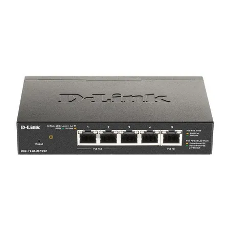 Switch zarządzalny D-Link DGS-1100-05PDV2 2x1000 3x1000PoE Mbps Gigabit