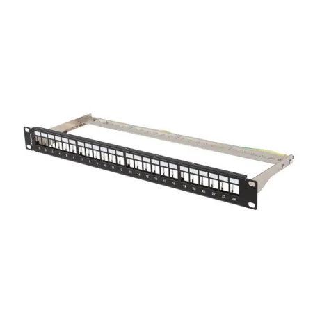 Patch panel pusty Lanberg PPKS-0924-B 24 port 1U 19" do modułów keystone czarny