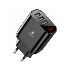 BASEUS Ładowarka sieciowa 230V 3X USB (CCALL-BH01) Black