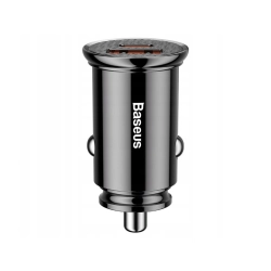 BASEUS Ładowarka samochodowa Circular PD QC4.0+ 5A 30W (czarna) CCALL-YS01 BASEUS Ładowarka samochodowa Circular PD QC4.0+ 5A 30W (czarna) CCALL-YS01