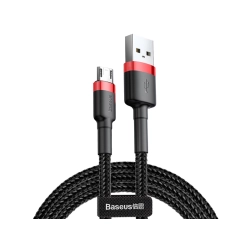 BASEUS Kabel USB/MicroUSB 1,0m  QC3.0 2.4A (CAMKLF-B91) Black+Red