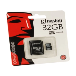 Karta pamięci KINGSTON microSDHC 32GB + adapter, class 4 (SDC4/32GB) Karta pamięci KINGSTON microSDHC 32GB + adapter, class 4 (SDC4/32GB)