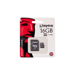 Karta pamięci KINGSTON microSDHC 16GB + adapter, class 4 ( SDC4/16GB) Karta pamięci KINGSTON microSDHC 16GB + adapter, class 4 ( SDC4/16GB)