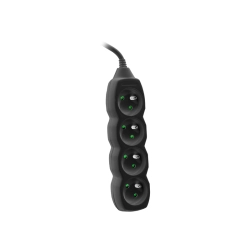 Przedłużacz TRACER PowerCord 3,0m (4 gniazda, black) Przedłużacz TRACER PowerCord 3,0m (4 gniazda, black)
