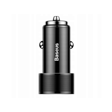 BASEUS Ładowarka samochodowa 2 X USB + kabel lightning (TZXLD-A01) Black