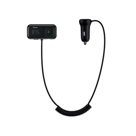 BASEUS Transmiter FM T typed S-16, AUX, Bluetooth 5.0, 2x USB, microSD, 3A (CCTM-E01) Black