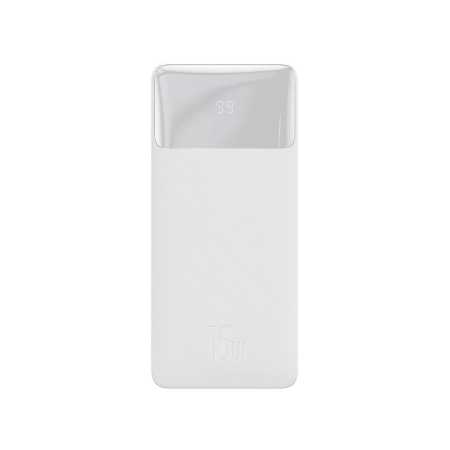 BASEUS Power Bank Bipow 30000mAh, 2xUSB, USB-C, 15W (PPDML-K02) Biały