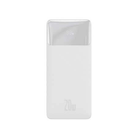 BASEUS Power Bank Bipow 10000mAh, 2xUSB, USB-C, 20W (PPDML-L02) Biały