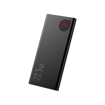 BASEUS Power Bank Adaman, 10000mAh, metalowy, QC 3.0, PD, Huawei SCP, 22,5W (PPIMDA-B0A) Czarny
