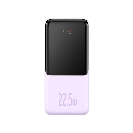 BASEUS Powerbank Baseus Elf 10000mAh 22.5W + kabel USB-C, Lightning (PPJL010005) Fioletowy