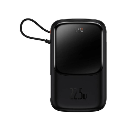 BASEUS Powerbank  Qpow Pro z kablem USB-C, USB-C, USB, 10000mAh, 22.5W (PPQD020101) Czarny