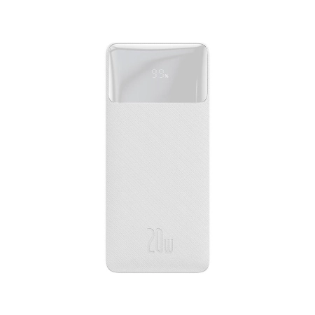 BASEUS Power Bank Bipow 20000mAh, 2xUSB, USB-C, 20W (PPBD050302) Biały