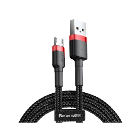 BASEUS Kabel USB/MicroUSB 1,0m  QC3.0 2.4A (CAMKLF-B91) Black+Red