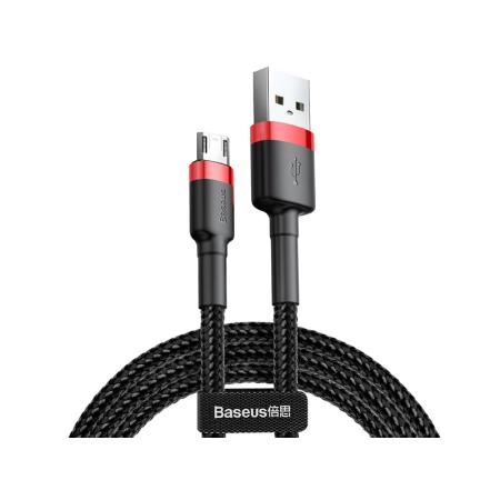 BASEUS Kabel USB/MicroUSB 2,0m  QC3.0 2.4A (CAMKLF-C91) Black+Red