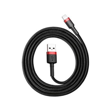 BASEUS Kabel Lightning USB Cafule 2,4A 0.5m (CALKLF-A19) Black-Red