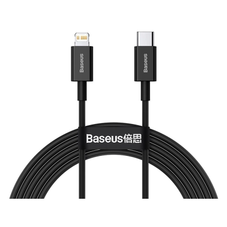 BASEUS USB-C do Lightning Baseus Superior Series, 20W, PD, 2m (CATLYS-C01) Black