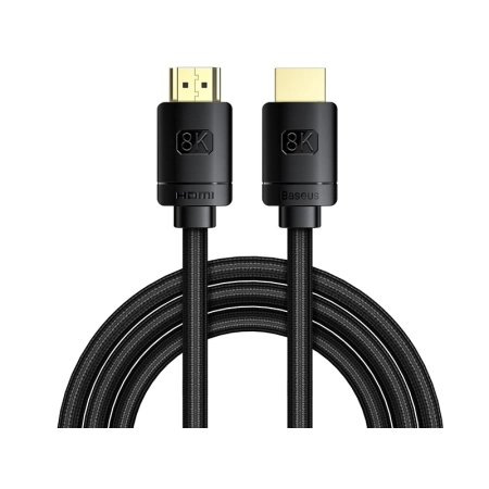 BASEUS Kabel 8K HDMI 2m 2.1 High Definition Series, 60Hz, 3D, HDR, 48Gbps (CAKGQ-K01) Czarny