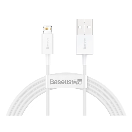 BASEUS Kabel USB Lightning iPhone 1,5m Superior Series 2.4A (CALYS-B02) White