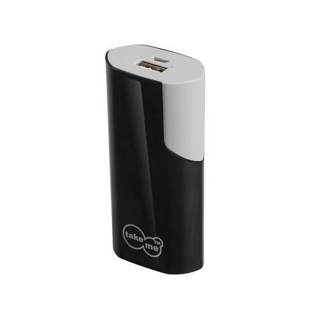_Przenośny akumulator TAKE ME 5000 mAh white+black