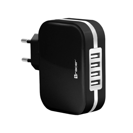 _Ładowarka sieciowa TRACER 230V 4xUSB 6.8A black