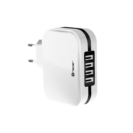_Ładowarka sieciowa TRACER 230V 4xUSB 6.8A white