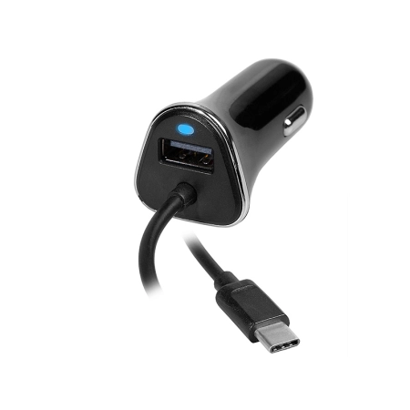 _Uniwersalna ładowarka samochodowa TRACER 12-24V USB + TypeC