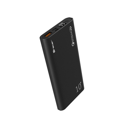 Power bank TRACER 10000 mAh Aluminium PD20W - QC3.0 BK czarny