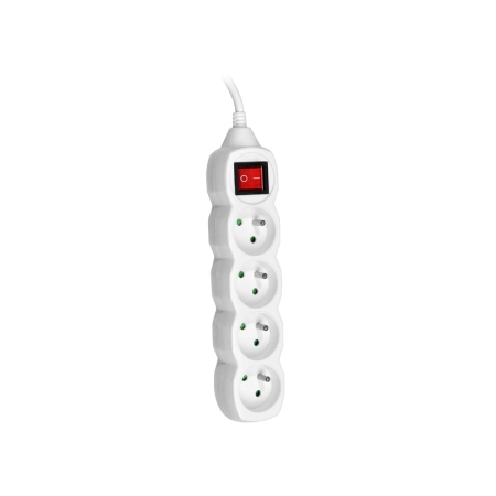 Przedłużacz TRACER PowerCord 3,0m (4 gniazda, wyłącznik, white)