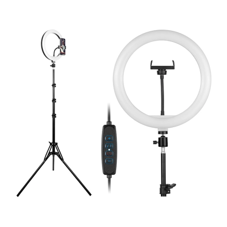 Lampa pierścieniowa TRACER RING 30cm ze statywem 210cm