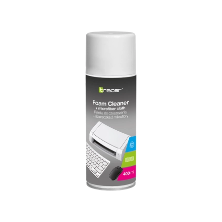 Pianka czyszcząca TRACER Plastic 400 ml + microfibre