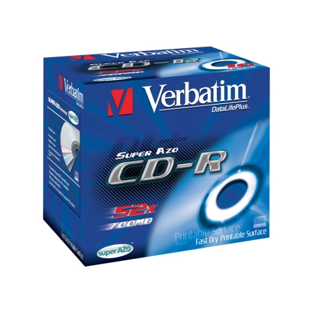 CD-R VERBATIM AZO 52x JC 10Pack Print 43325