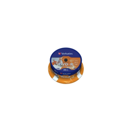 DVD-R VERBATIM 16x Cake 25Pack Print 43538