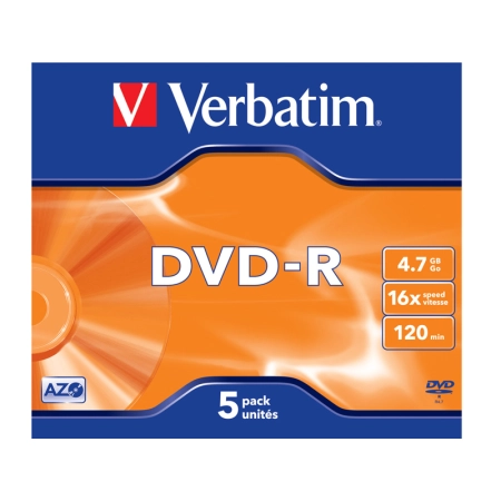 DVD-R VERBATIM 16x JC 5Pack 43519